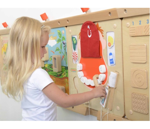 MASTERKIDZ Higiena Jamy Ustnej Ścienna Tablica Sensoryczna Flex Montessori