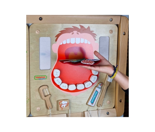 MASTERKIDZ Higiena Jamy Ustnej Ścienna Tablica Sensoryczna Flex Montessori