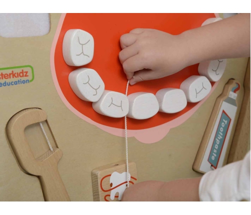 MASTERKIDZ Higiena Jamy Ustnej Ścienna Tablica Sensoryczna Flex Montessori