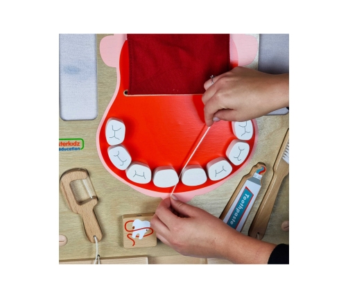 MASTERKIDZ Higiena Jamy Ustnej Ścienna Tablica Sensoryczna Flex Montessori