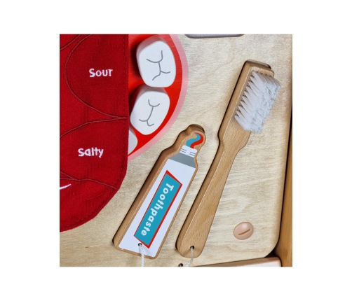 MASTERKIDZ Higiena Jamy Ustnej Ścienna Tablica Sensoryczna Flex Montessori