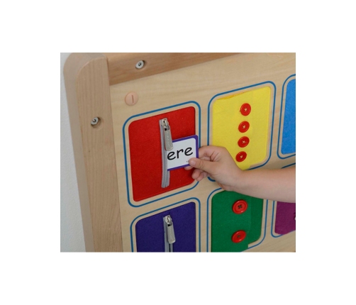MASTERKIDZ Tablica Ścienna Otwieranie I Zamykanie Zamków Suwaki Guziki Montessori