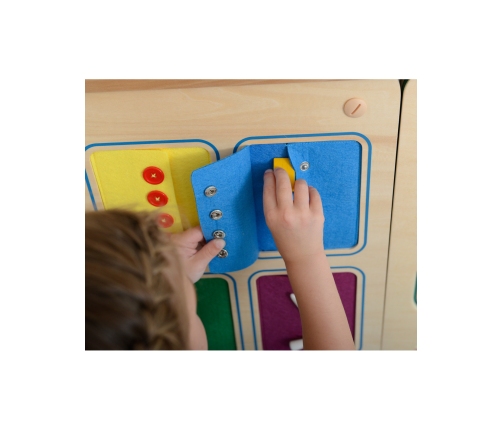 MASTERKIDZ Tablica Ścienna Otwieranie I Zamykanie Zamków Suwaki Guziki Montessori