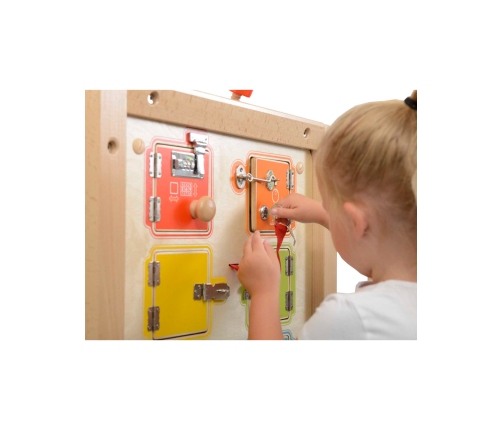 MASTERKIDZ Nauka Otwierania i Zamykania Zamków Ścienna Tablica Manipulacyjna