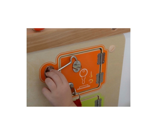 MASTERKIDZ Nauka Otwierania i Zamykania Zamków Ścienna Tablica Manipulacyjna