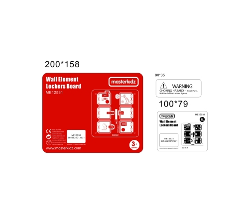 MASTERKIDZ Nauka Otwierania i Zamykania Zamków Ścienna Tablica Manipulacyjna