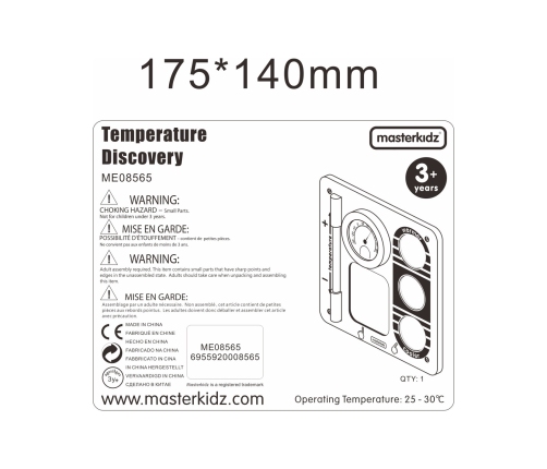 MASTERKIDZ Nauka o Temperaturze Ścienna Tablica Edukacyjna Flex