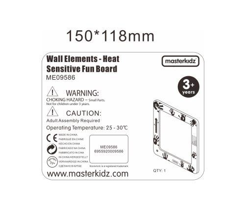 MASTERKIDZ Tablica Edukacyjna Ciepłoczuła Reagująca Na Ciepło