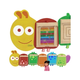 MASTERKIDZ System do Montażu 5 Ściennych Tablic Edukacyjnych Flex - Gąsienica MASTERKIDZ System do Montażu 5 Ściennych Tablic Edukacyjnych Flex - Gąsienica