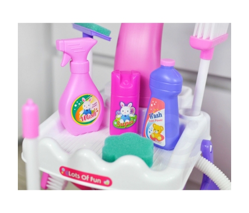 WOOPIE Zestaw do Sprzątania Wózek Odkurzacz Funkcja Ssania + 11 Akc.