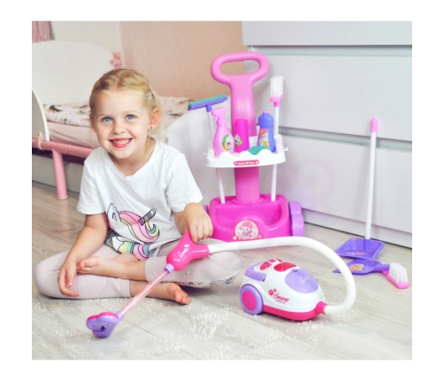 WOOPIE Zestaw do Sprzątania Wózek Odkurzacz Funkcja Ssania + 11 Akc.