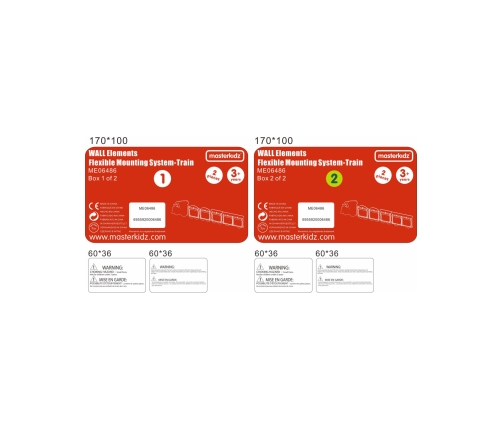 MASTERKIDZ System Do Montażu 5 Tablic Masterkidz Flex - Pociąg