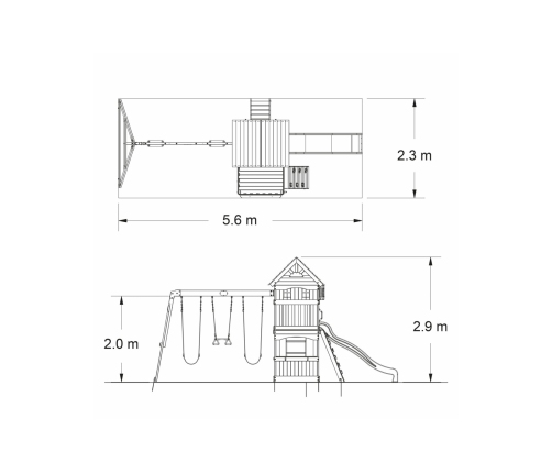 Ogromny Drewniany Plac Zabaw Atlantic Backyard Discovery Step2