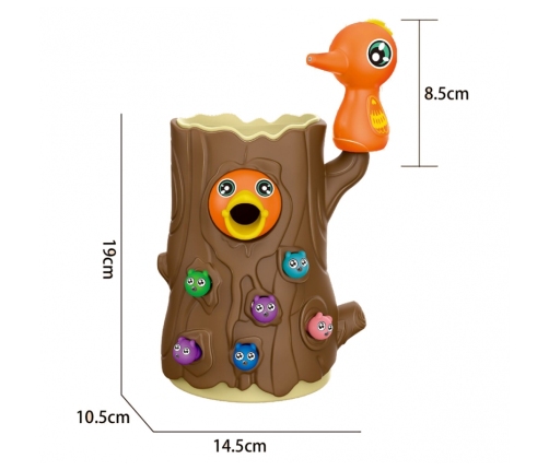 WOOPIE Magnetyczna Gra Zręcznościowa Złap Robaczka 2 Dzięcioły + 10 Robaczków