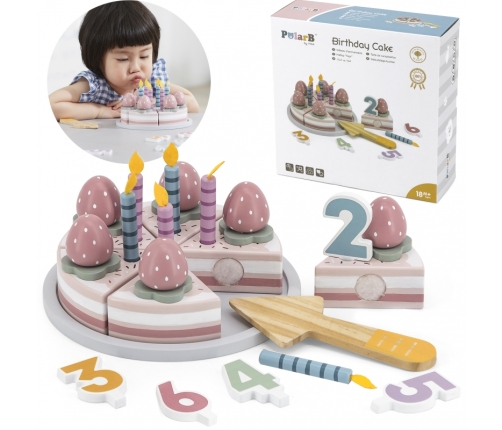 VIGA PolarB Drewniane Ciasto Tort Urodzinowy do Krojenia