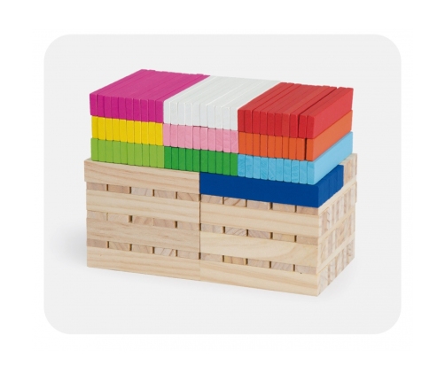 VIGA Drewniane Klocki konstrukcyjne Budynki