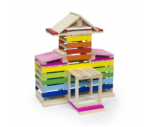 VIGA Drewniane Klocki konstrukcyjne Budynki