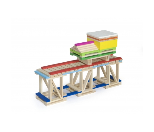 VIGA Drewniane Klocki konstrukcyjne Budynki