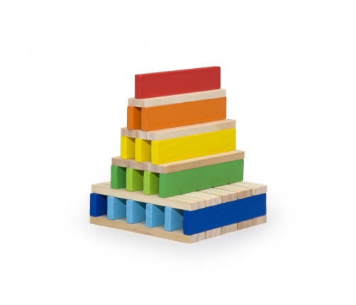 VIGA Drewniane Klocki konstrukcyjne Budynki