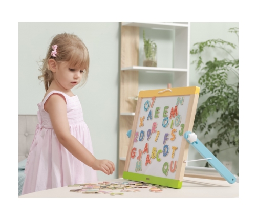 VIGA Drewniany Zestaw Magnetyczny Literki i cyferki