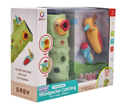 WOOPIE Gra Zręcznościowa Złap Robaka + 2 Dziecioły