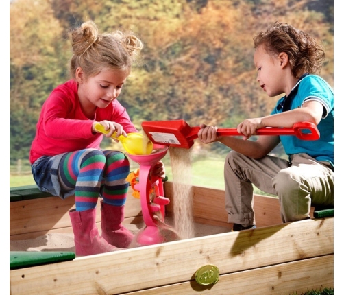 AXI Drewniana Piaskownica + Schowek Na Akcesoria + Plandeka