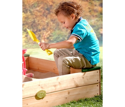 AXI Drewniana Piaskownica + Schowek Na Akcesoria + Plandeka