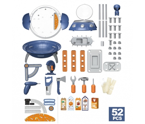 WOOPIE Warsztat 3w1 Plecak Projektor UFO 52 el.