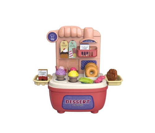 WOOPIE Cukiernia Lodziarnia 2w1 Sklep Walizka 22 el.