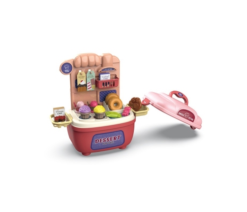 WOOPIE Cukiernia Lodziarnia 2w1 Sklep Walizka 22 el.