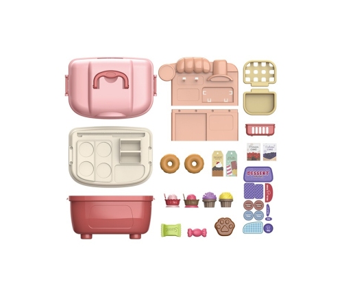 WOOPIE Cukiernia Lodziarnia 2w1 Sklep Walizka 22 el.