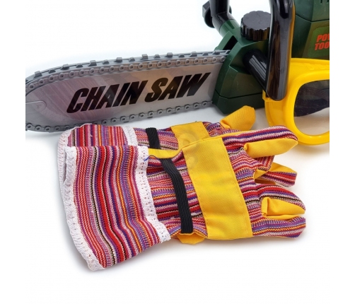 WOOPIE Duża Piła Łańcuchowa Zestaw Narzędzi Kask Okulary Rękawiczki