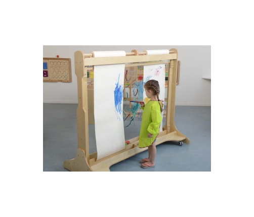MASTERKIDZ Ogromna Drewniana Sztaluga Okienna Do Malowania