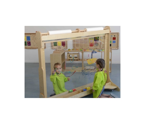 MASTERKIDZ Ogromna Drewniana Sztaluga Okienna Do Malowania