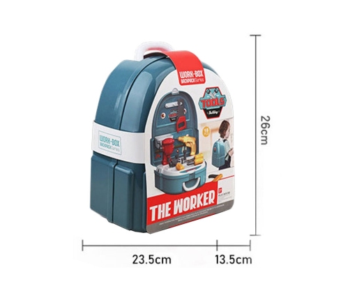 WOOPIE Zestaw Małego Majsterkowicza Warsztat w Plecaku 18 el.