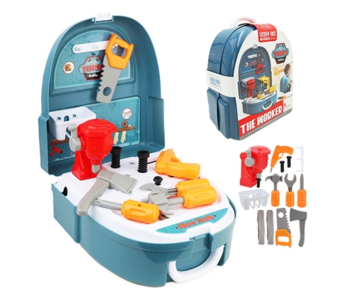 WOOPIE Zestaw Małego Majsterkowicza Warsztat w Plecaku 18 el.
