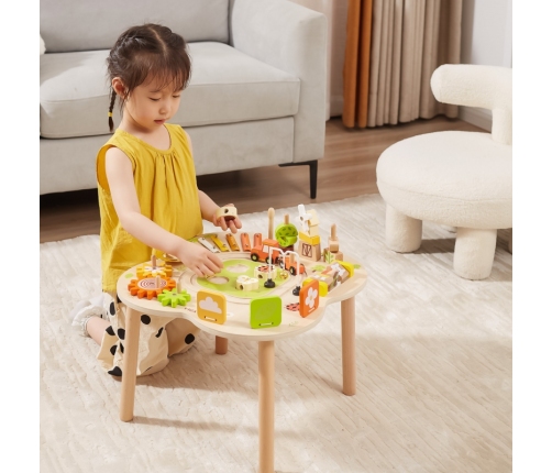 VIGA PolarB Stół Stolik Edukacyjny Aktywności Piramidka Cymbałki Sensoryka Montessori