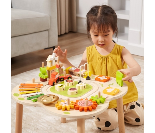 VIGA PolarB Stół Stolik Edukacyjny Aktywności Piramidka Cymbałki Sensoryka Montessori