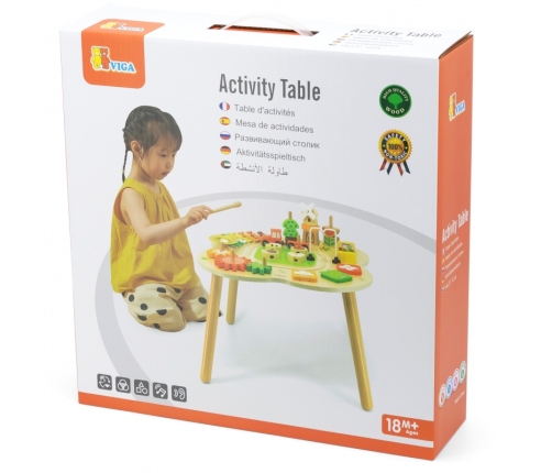 VIGA PolarB Stół Stolik Edukacyjny Aktywności Piramidka Cymbałki Sensoryka Montessori