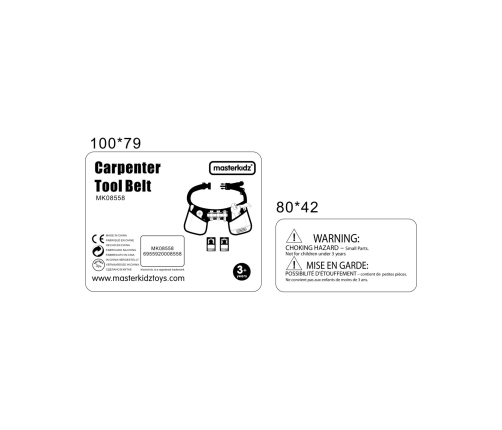 MASTERKIDZ Pas Z Narzędziami Stolarza 12 Elementów