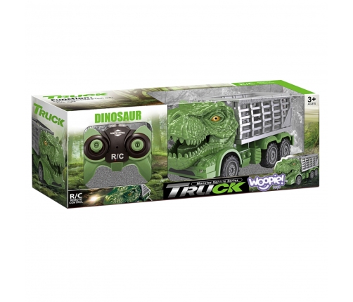 WOOPIE Samochód Zdalnie Sterowany RC Dinozaur Zielony + Figurka