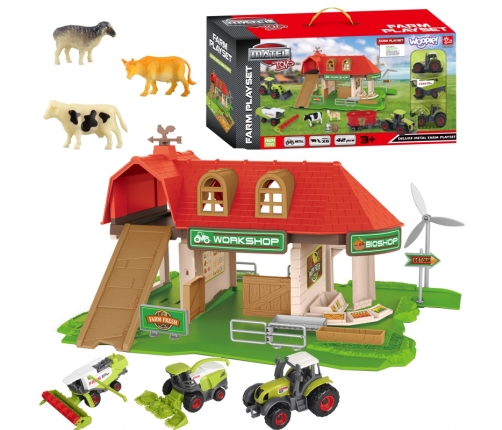 WOOPIE Zestaw Farma Zagroda Traktory + Figurki 42 el.