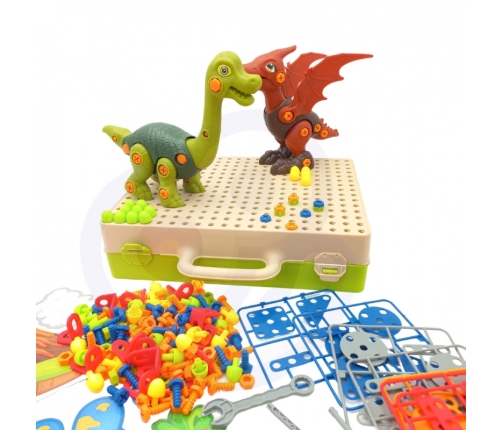 WOOPIE Klocki Konstrukcyjne Dinozaury do Skręcenia Zestaw 3D