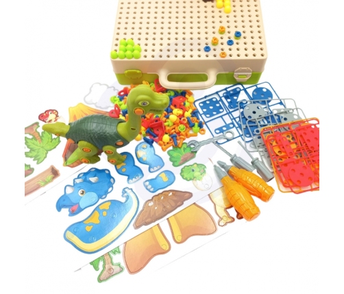 WOOPIE Klocki Konstrukcyjne Dinozaury do Skręcenia Zestaw 3D