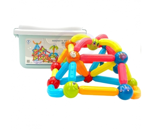 WOOPIE Magnetyczne Klocki Konstrukcyjne Edukacyjne 128 el.