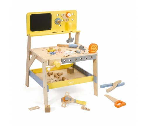 CLASSIC WORLD Drewniany Warsztat Narzędziowy z Tablicą Kredową 27 el.