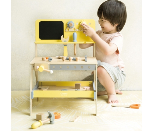 CLASSIC WORLD Drewniany Warsztat Narzędziowy z Tablicą Kredową 27 el.