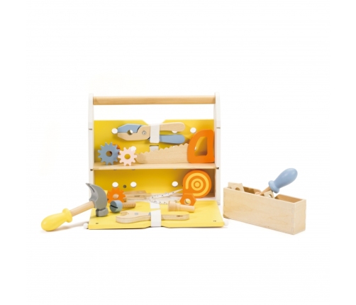 CLASSIC WORLD Wooden Tool Set Box 15 pcs.