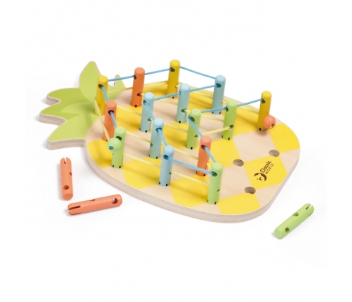 CLASSIC WORLD Wooden Threader Pineapple Pegs 21 pcs.