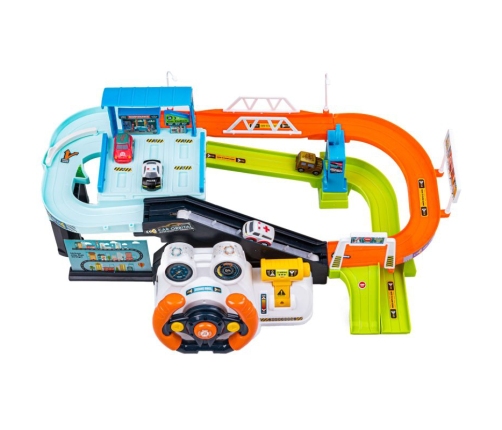 WOOPIE Parking Garaż z Interaktywną Kierownicą + 4 Auta